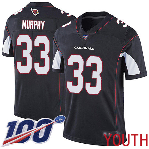 Arizona Cardinals Limited Black Youth Byron Murphy Alternate Jersey NFL Football #33 100th Season Vapor Untouchable